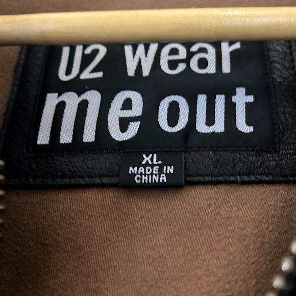 U2 WEAR me out Leather Mens Jacket - Picture 6 of 10